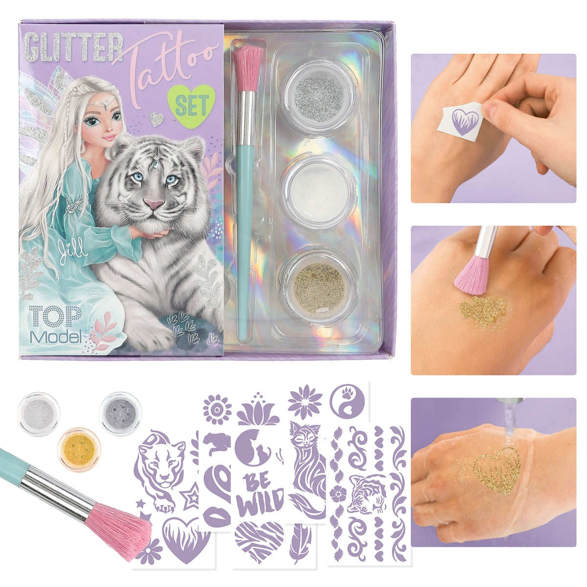 TOP Model Glitter Tattoo Set Fantasy