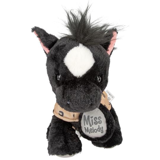 Miss Melody Plush Horse Black Angel 20cm