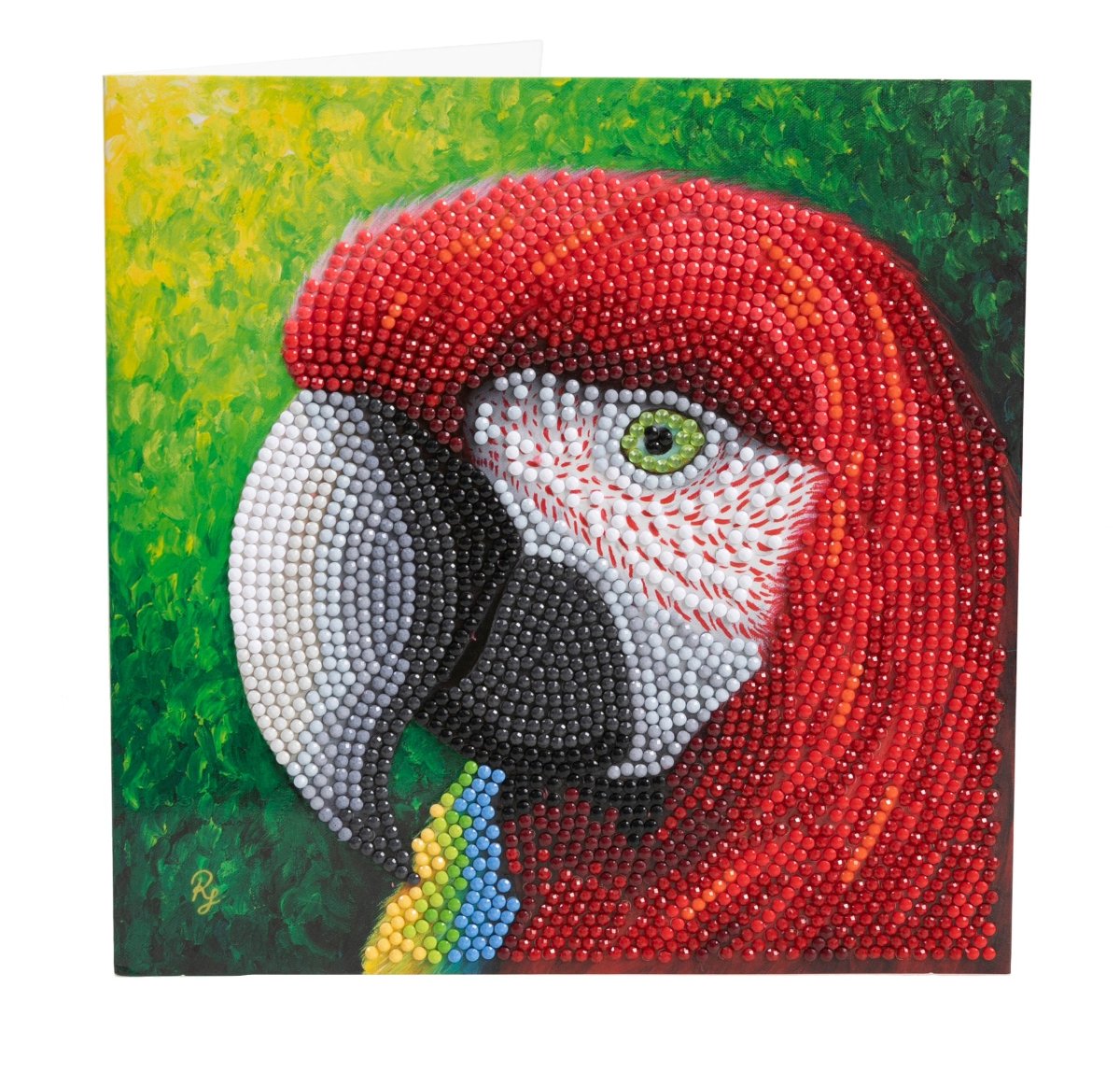 Parrot, 18x18cm Crystal Art Card