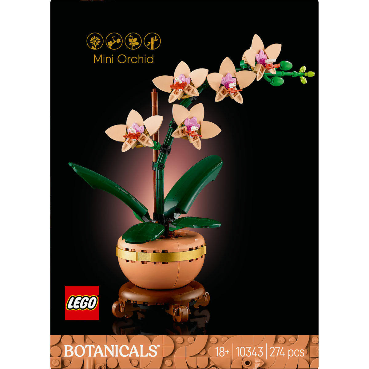 LEGO Botanicals Mini Orchid Faux Plant Set 10343