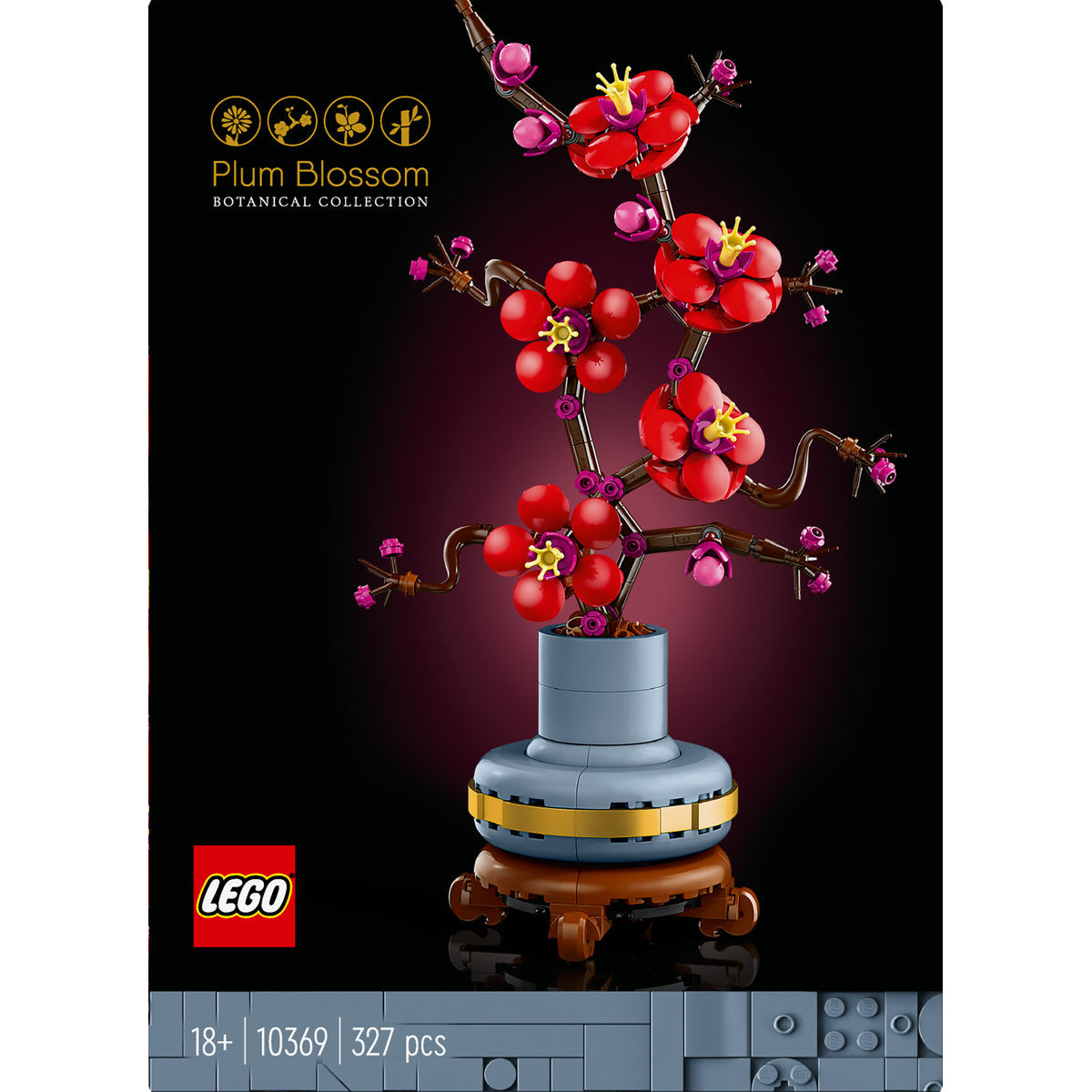 LEGO Icons Plum Blossom Flower, Home Decor Set 10369 - Moons Toystore