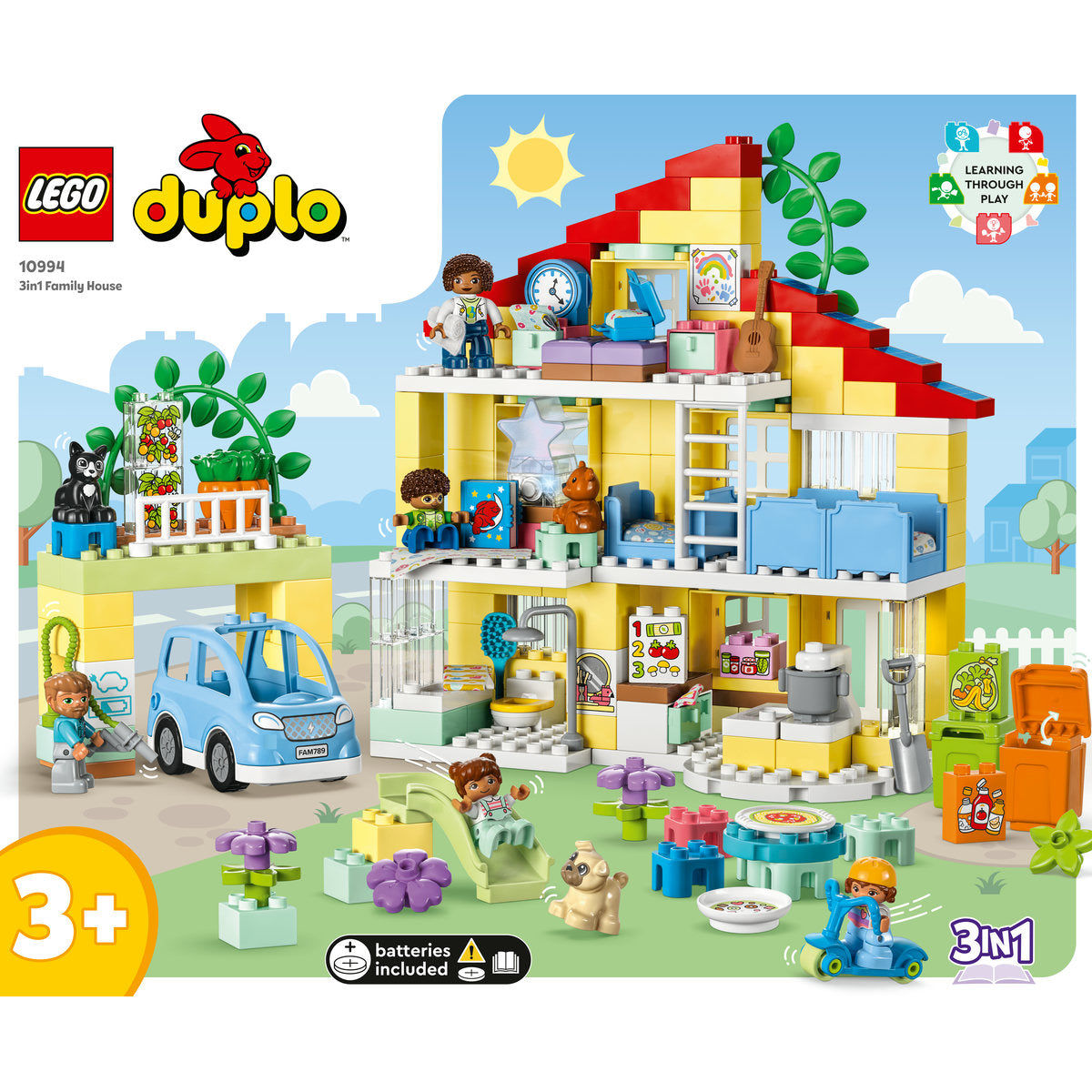 LEGO DUPLO 3in1 Family House Set with Toy Car 10994