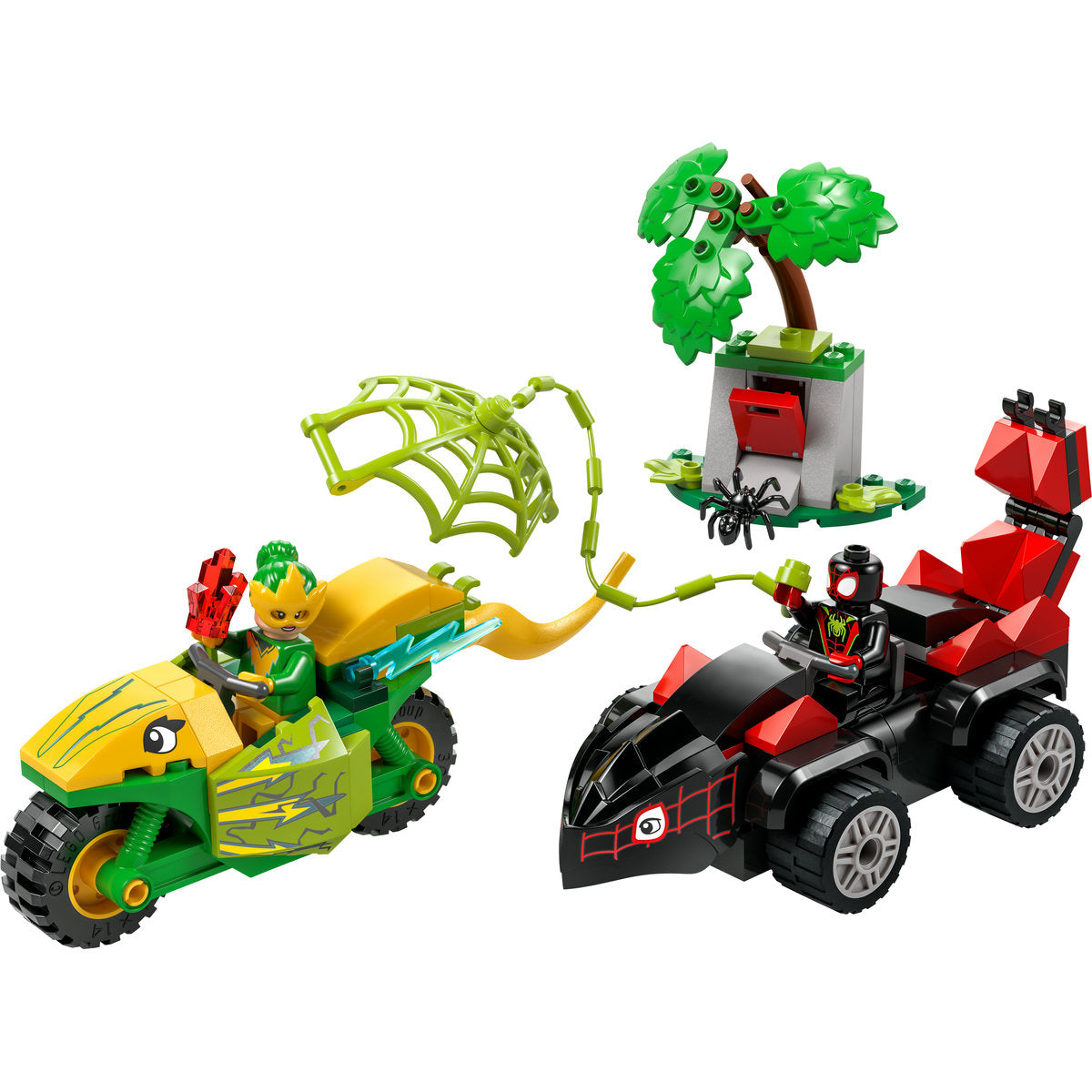 LEGO Marvel Spidey And His Amazing Friends Spin and Electro Dinosaur Vehicle Chase 11198