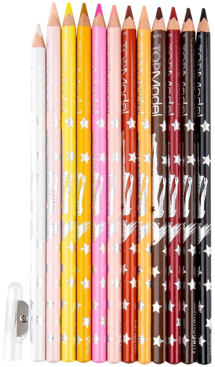 TOPModel Coloured Pencil Set (Skin And Hair Colours)