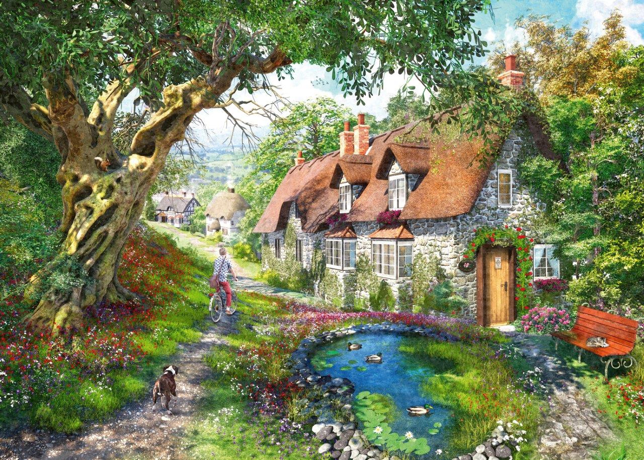 Flower Hill Lane 1000pc puzzle