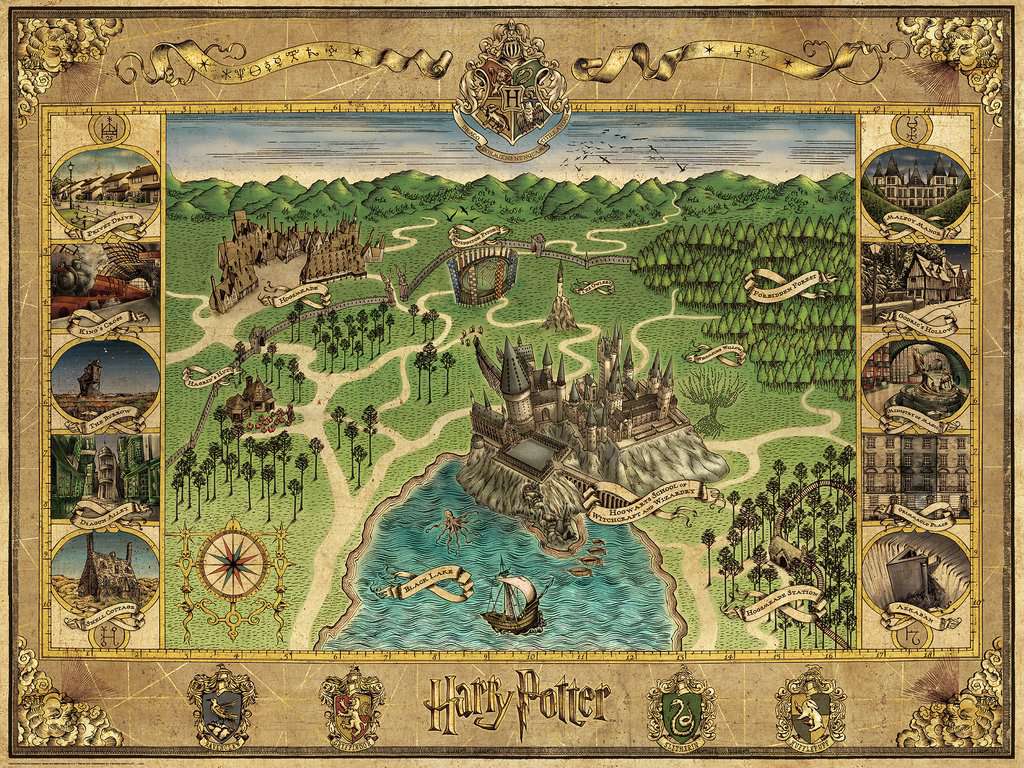 Hogwarts Map 1500pc Puzzle