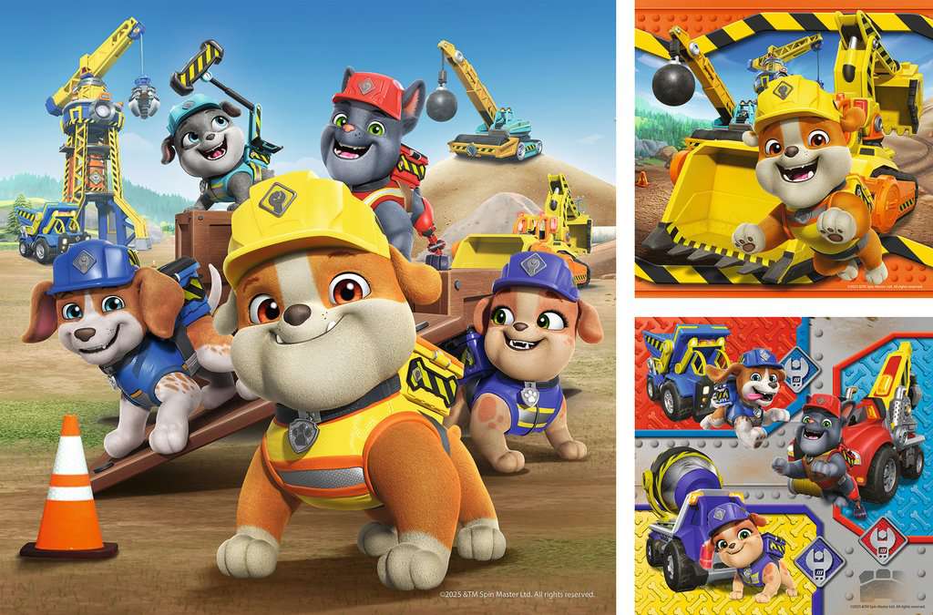 Paw Patrol Rubble & Crew, 3x 49pc