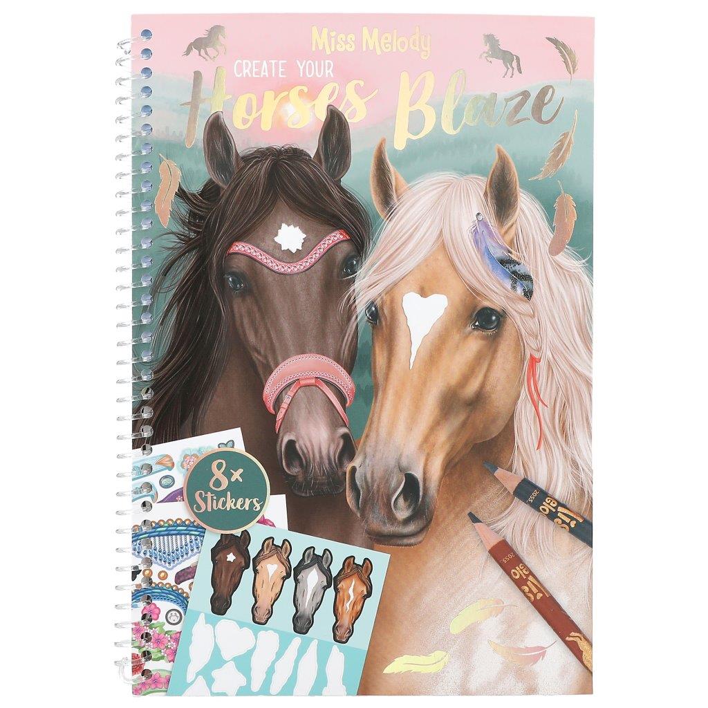 Miss Melody Create Your Horses Blaze Colouring book