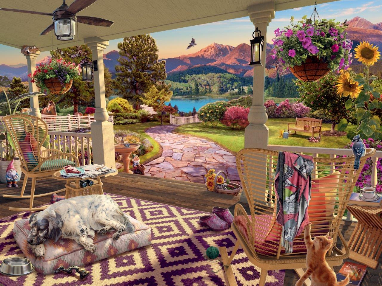 Cozy Front Porch Views 750pc Large Format Puzzle