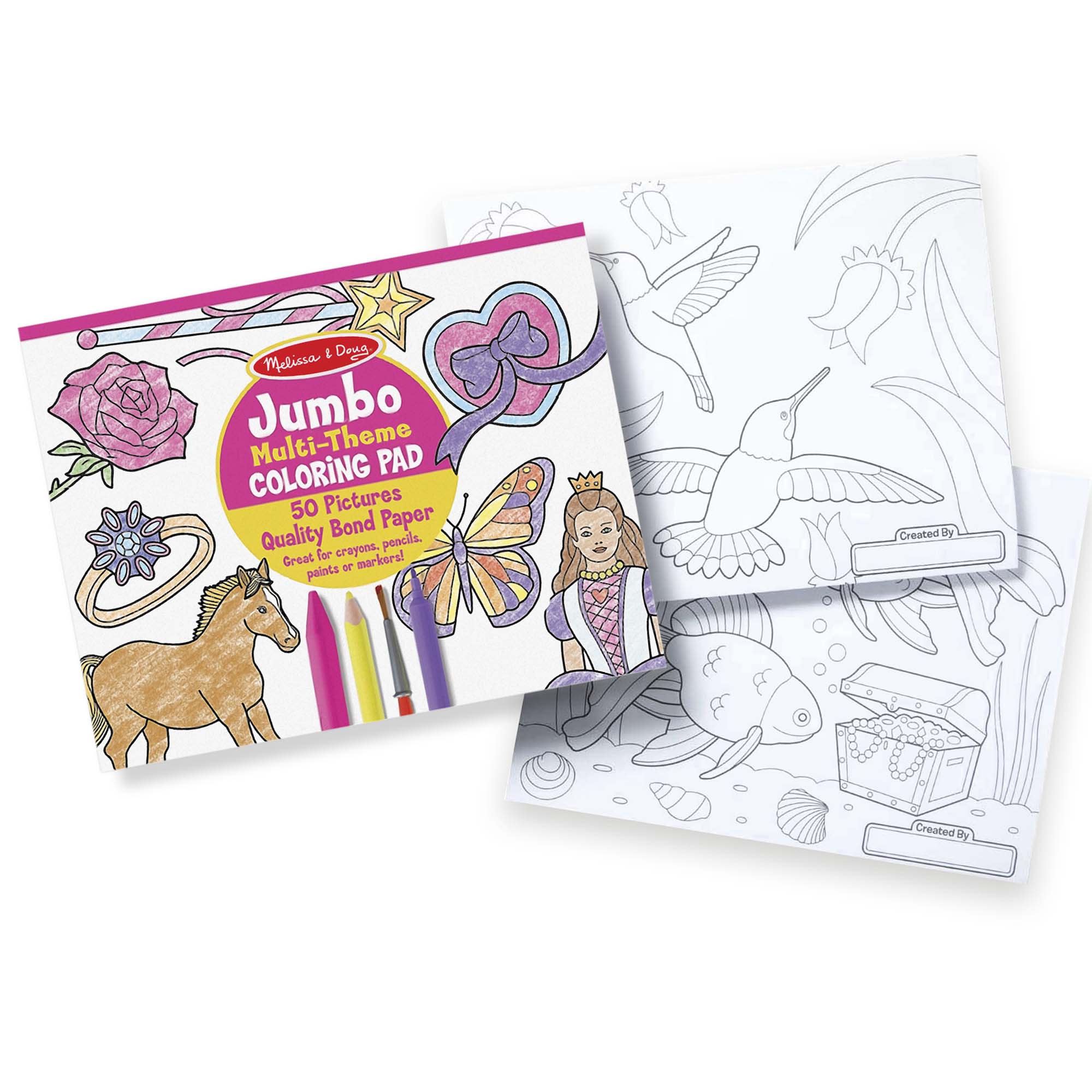 Jumbo Colouring Pad pink