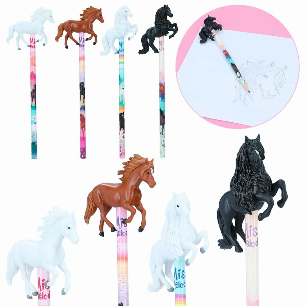 Miss Melody Pencil With 3D Horse Figurine Assortment