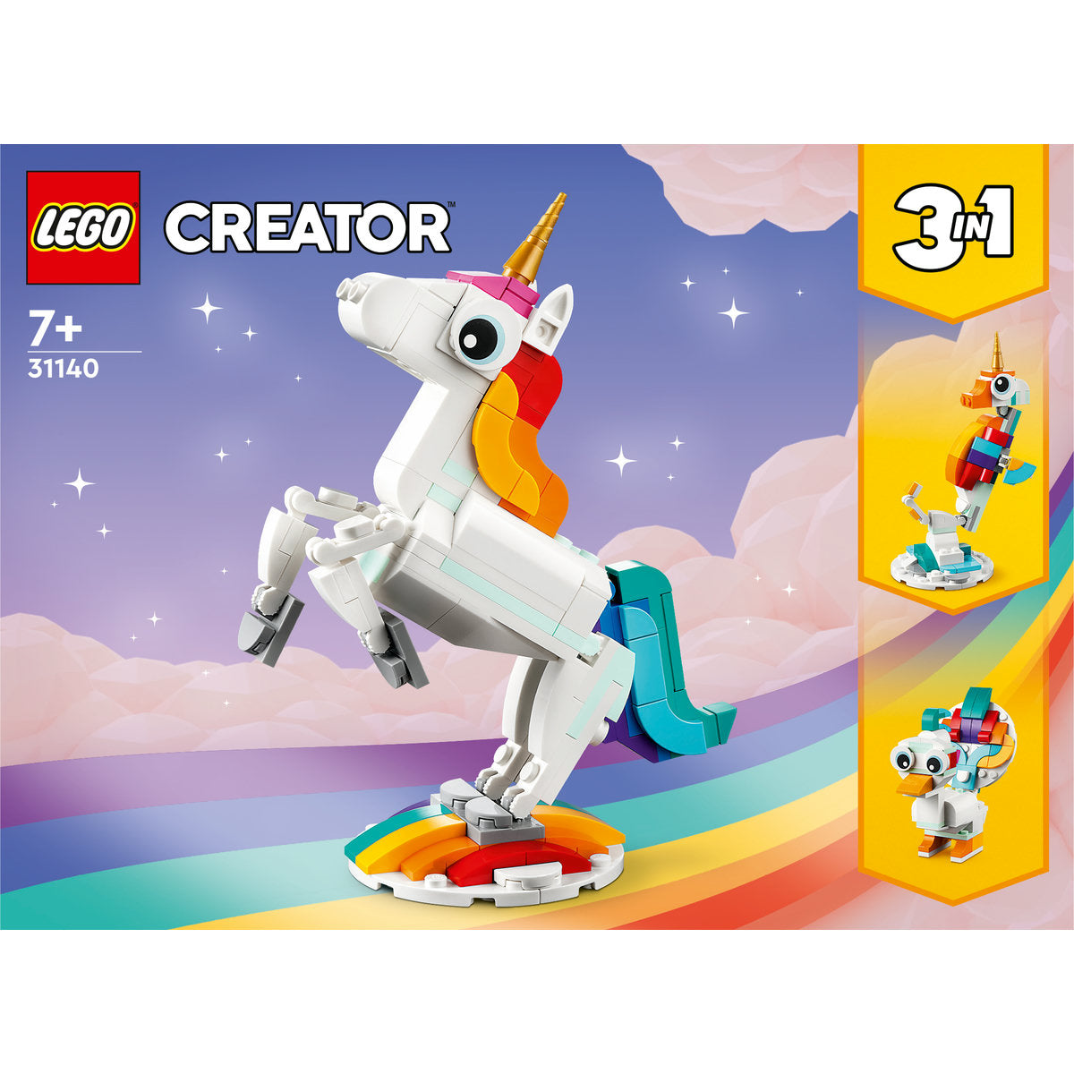 LEGO Creator 3 in 1 Magical Unicorn Toy Set 31140 - Moons Toystore