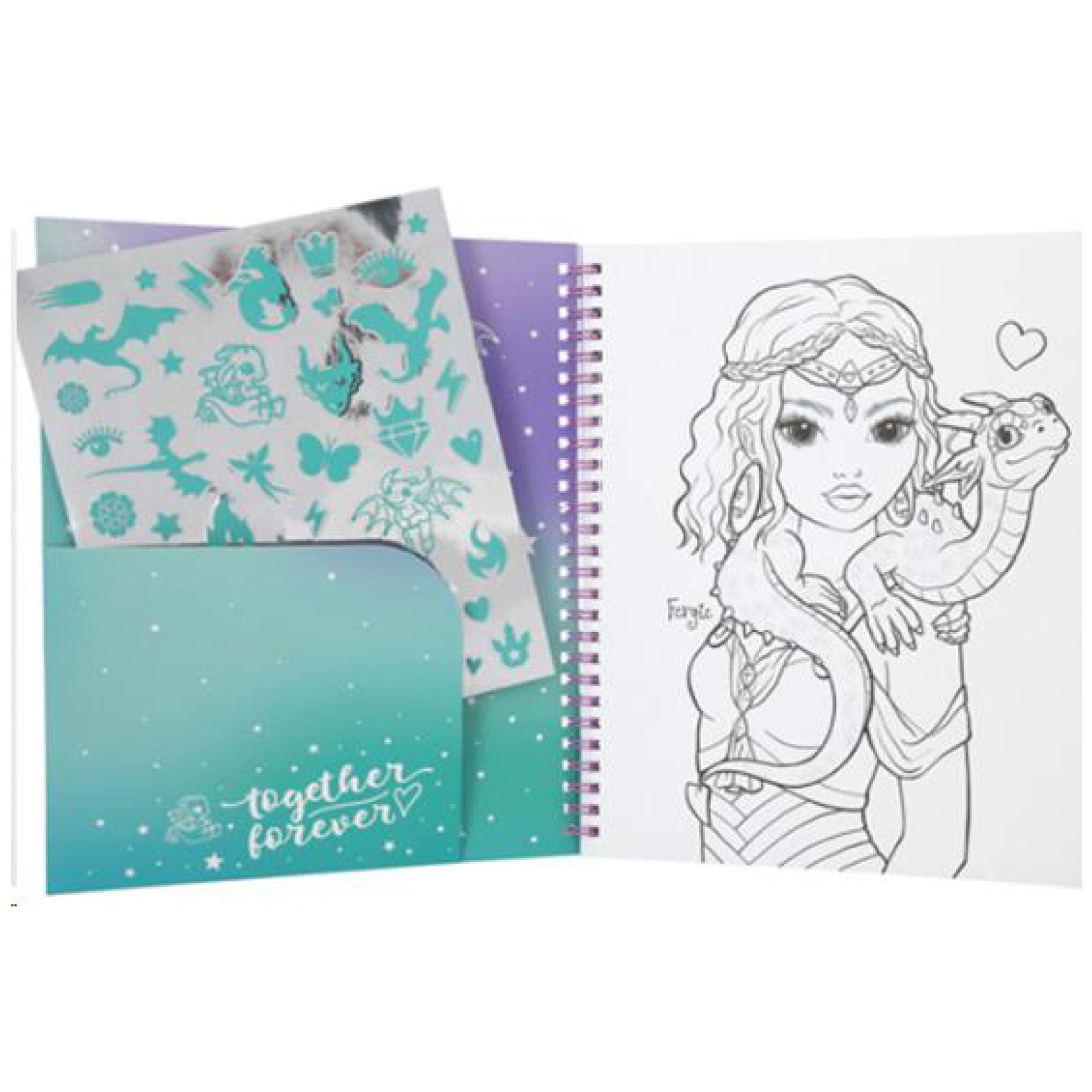 TOPModel Colouring Book With Sequins