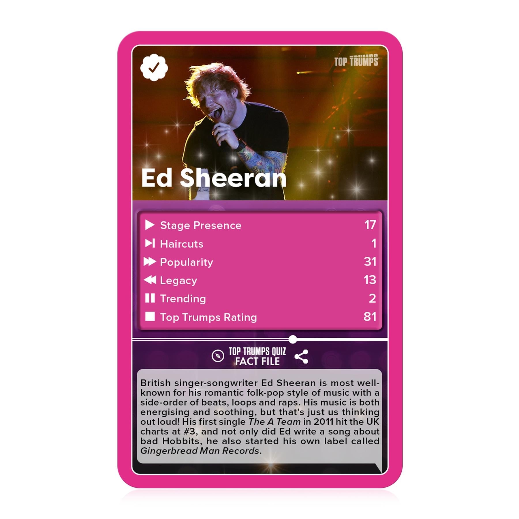 Top Trumps Popstars Specials