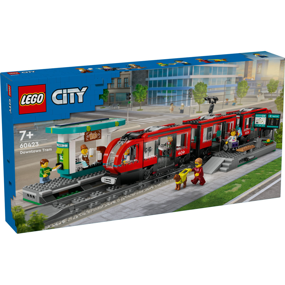 LEGO City Downtown Tram and Station Toy Set 60423 - Moons Toystore