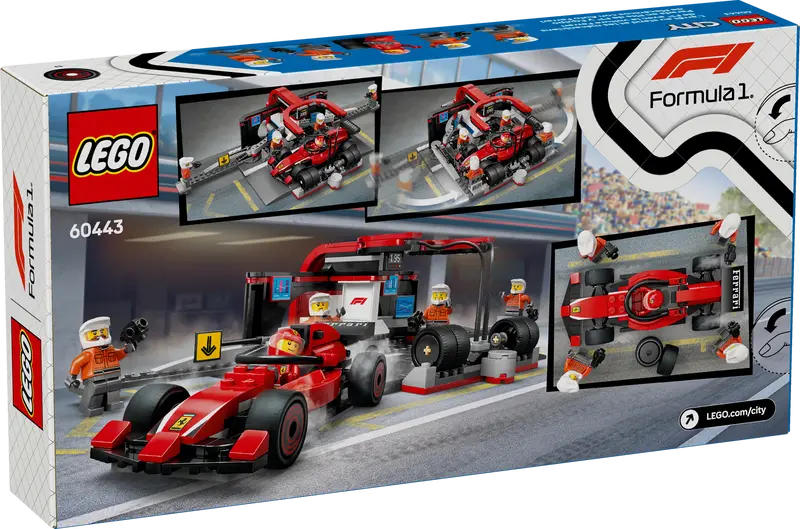 LEGO City F1 Pit Stop & Pit Crew with Ferrari Car 60443