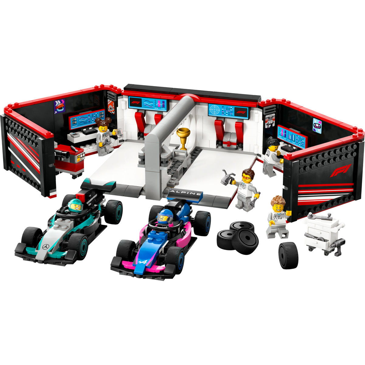 LEGO City F1 Garage & Mercedes-AMG & Alpine Cars 60444