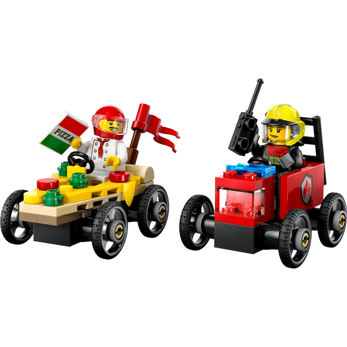 LEGO City Pizza vs. Fire Truck Race Car Pack 60458