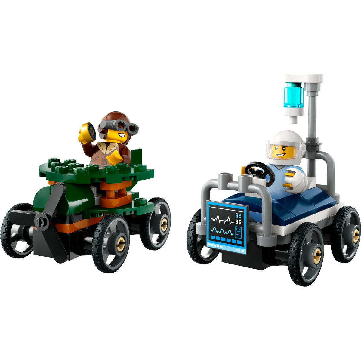 LEGO City Aeroplane vs. Hospital Bed Race Car Pack 60459