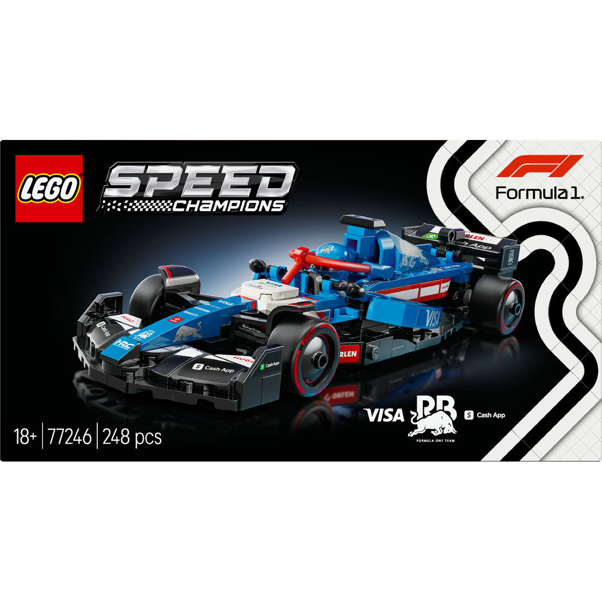 LEGO Speed Champions Visa Cash App RB VCARB 01 F1 Race Car 77246