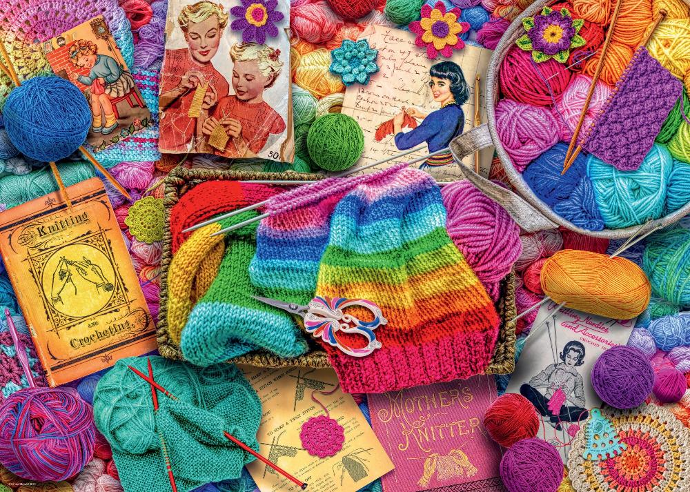 Vintage Knitting & Crochet, 1000pc