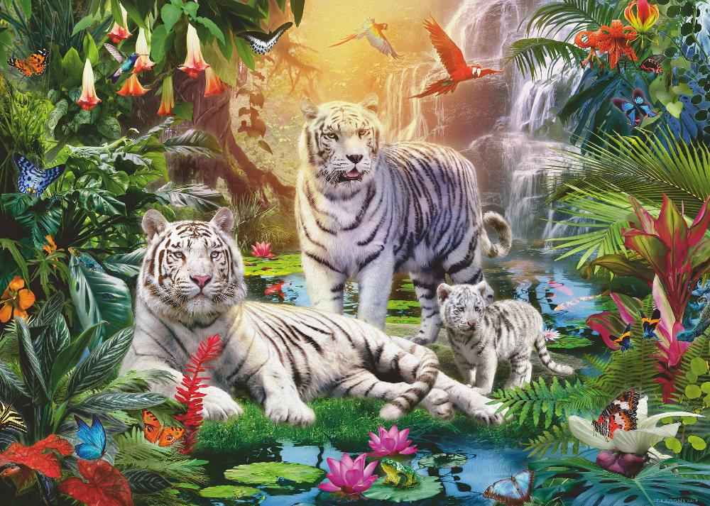 White Tiger Family, 1000pc