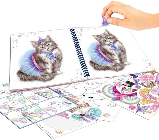 TOPModel Kitty Colouring Book Moonlight