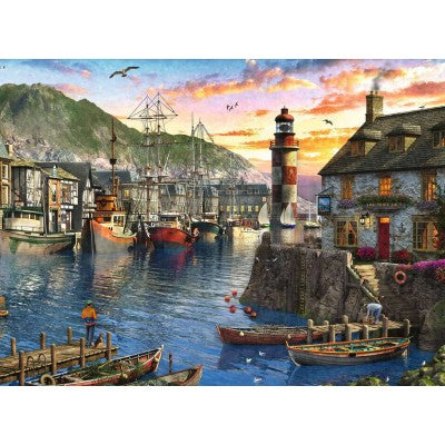 Sunrise at the port 500pc