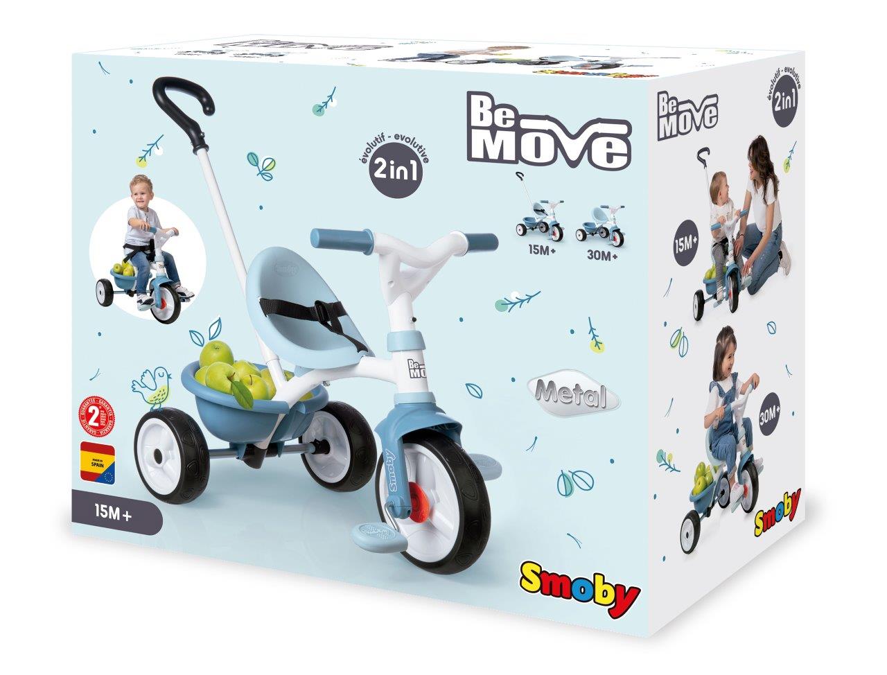 Smoby 740331 - Tricycle Be Move Bleu - Vélo enfant - Achat & prix